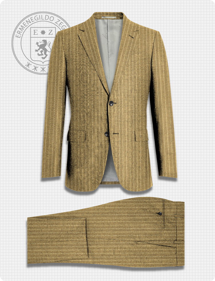 ゼニア生地 スーツ ビエルモンテ 1320-0287 | ゼニア認定の仮縫付フル 